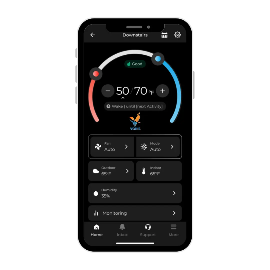 smart thermostat smartphone